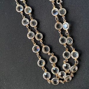 Long glass beaded necklace